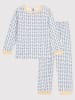 PETIT BATEAU Pyjama in Weiß/ Blau