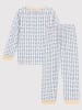 PETIT BATEAU Pyjama in Weiß/ Blau