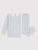 PETIT BATEAU Pyjama in Weiß/ Blau