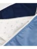 PETIT BATEAU 3er-Set: Slips in Dunkelblau/ Blau/ Weiß
