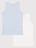 PETIT BATEAU 2-delige set: onderhemden lichtblauw/wit