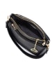 Mia Tomazzi Leder-Schultertasche "Bardolino" in Schwarz - (B)25 x (H)17 x (T)13 cm