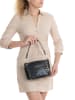 Mia Tomazzi Leder-Schultertasche "Bardolino" in Schwarz - (B)25 x (H)17 x (T)13 cm