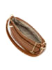 Mia Tomazzi Leder-Schultertasche "Bardolino" in Hellbraun - (B)25 x (H)17 x (T)12 cm
