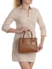 Mia Tomazzi Leder-Henkeltasche "Conchetta" in Hellbraun - (B)28 x (H)11 x (T)15 cm