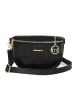 Mia Tomazzi Leder-Brustbeutel "Eginardo" in Schwarz - (B)23 x (H)17 x (T)8 cm