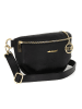 Mia Tomazzi Leder-Brustbeutel "Eginardo" in Schwarz - (B)23 x (H)17 x (T)8 cm