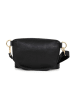 Mia Tomazzi Leren heuptas "Eginardo" zwart - (B)23 x (H)17 x (D)8 cm