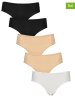 PETITE FLEUR 5-delige set: slips zwart/wit/beige