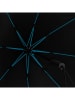 Impliva Stormzakparaplu zwart/turquoise - (L)95 x (B)90 cm