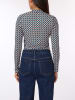 Scotch & Soda Sweter w kolorze błękitno-bordowym