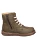 kmins Leder-Boots in Khaki