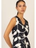 APART Kleid in Dunkelblau/ Creme