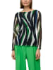 s.Oliver BLACK LABEL Longsleeve donkerblauw/wit/groen