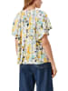 S.OLIVER RED LABEL Bluse in Weiß/ Gelb/ Hellblau