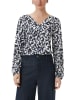 comma Bluse in Schwarz/ Weiß