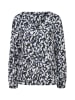 comma Bluse in Schwarz/ Weiß