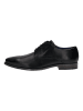 Bugatti Leder-Schnürschuhe in Schwarz