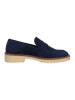 Bagatt Leder-Slipper in Dunkelblau/ Beige