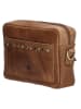 micmacbags Leder-Umhängetasche in Hellbraun - (B)21 x (H)15 x (T)6 cm