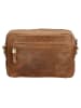 micmacbags Leder-Umhängetasche in Hellbraun - (B)21 x (H)15 x (T)6 cm