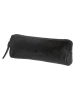 HIDE & STITCHES Leren etui zwart - (B)22 x (H)8 x (D)3 cm