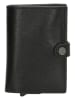 micmacbags Leder-Geldbörse in Schwarz - (B)8 x (H)10 x (T)1 cm