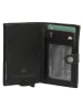micmacbags Leren portemonnee zwart - (B)8 x (H)10 x (D)1 cm