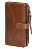 micmacbags Leren smartphonetas lichtbruin - (B)9 x (H)15 x (D)3 cm
