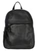 micmacbags Skórzany plecak "Porto" w kolorze czarnym - 20 x 27 x 12 cm