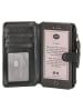 micmacbags Leder-Handytasche in Schwarz - (B)9 x (H)15 x (T)3 cm