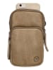 HIDE & STITCHES Leder-Handytasche in Beige - (B)10 x (H)17 x (T)4 cm