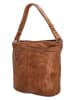 HIDE & STITCHES Leder-Schultertasche in Hellbraun - (B)34 x (H)30 x (T)9 cm