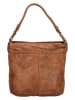 HIDE & STITCHES Leder-Schultertasche in Hellbraun - (B)34 x (H)30 x (T)9 cm