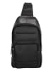 HIDE & STITCHES Leder-Brustbeutel in Schwarz - (B)16 x (H)29 x (T)5 cm