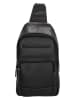 HIDE & STITCHES Leder-Brustbeutel in Schwarz - (B)16 x (H)29 x (T)5 cm