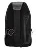 HIDE & STITCHES Leren borstbuidel zwart - (B)16 x (H)29 x (D)5 cm