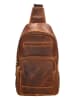 HIDE & STITCHES Leder-Brustbeutel in Hellbraun - (B)16 x (H)29 x (T)5 cm
