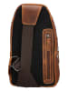 HIDE & STITCHES Leder-Brustbeutel in Hellbraun - (B)16 x (H)29 x (T)5 cm