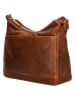 HIDE & STITCHES Leder-Umhängetasche in Hellbraun - (B)31 x (H)21 x (T)9 cm