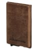 HIDE & STITCHES Leder-Kartenetui "Idaho" in Hellbraun - (B)7 x (H)10 x (T)1 cm
