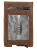 HIDE & STITCHES Leren kaartetui "Idaho" lichtbruin - (B)10 x (H)7 x (D)1 cm