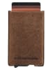 HIDE & STITCHES Leren kaartetui "Idaho" lichtbruin - (B)10 x (H)7 x (D)1 cm