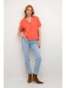 Cream Leinen-Bluse in Orange