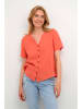Cream Leinen-Bluse in Orange