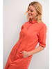 Cream Jurk oranje