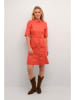 Cream Jurk oranje