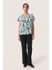 Soaked in Luxury Blouse turquoise/wit