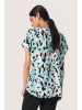Soaked in Luxury Blouse turquoise/wit