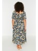 trendyol Kleid in Dunkelblau/ Gelb